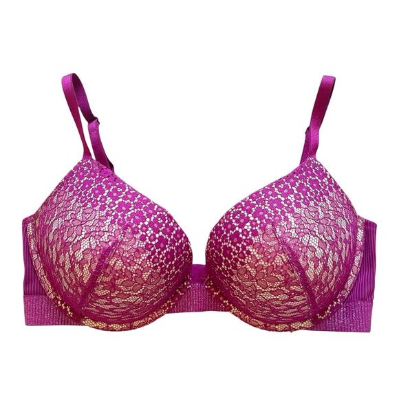 Victoria's Secret Other - Victoria’s Secret Magenta Sparkle Lace Bra